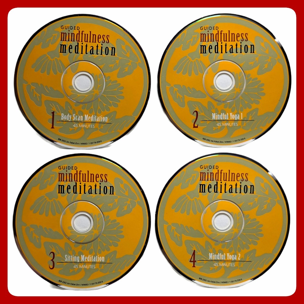 Jon Kabat-Zinn Mindfulness Meditation CD Set Wellness Audio Self Care Exercise